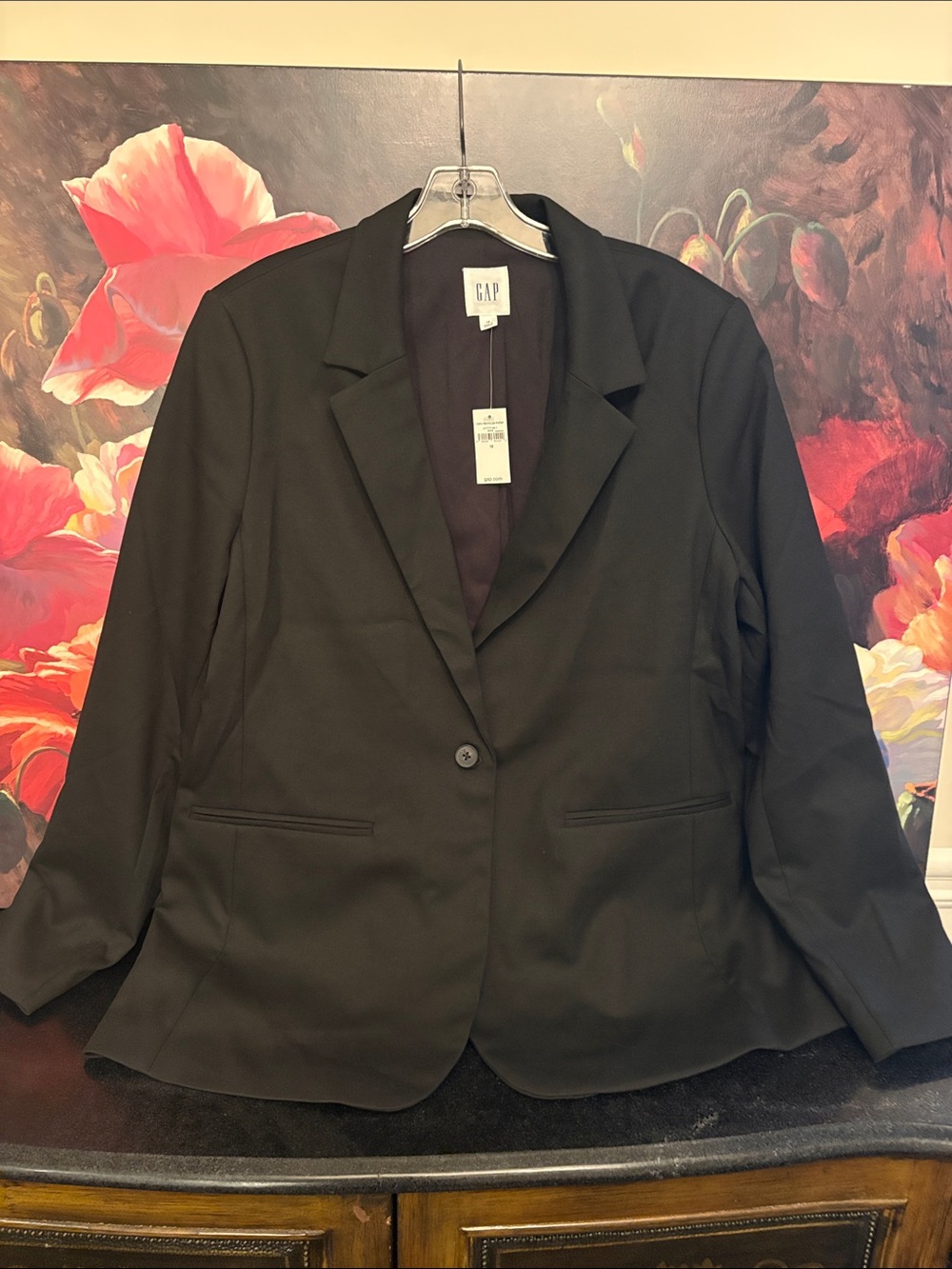 NWT GAP Black Single-Button Tailored Blazer women’s